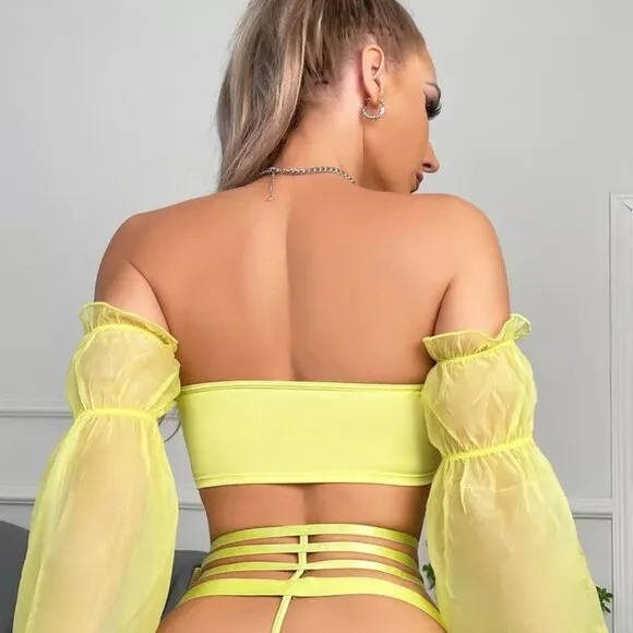 Women Sexy Lingerie Sleepwear Bodydoll Nightwear Teddy Bodysuit Bra Panty Set