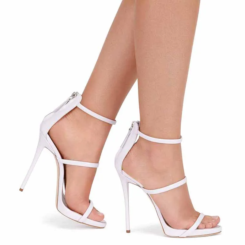 Womens Ankle Strap Stiletto Open Toe Sandals Sexy Triple Strappy High Heels