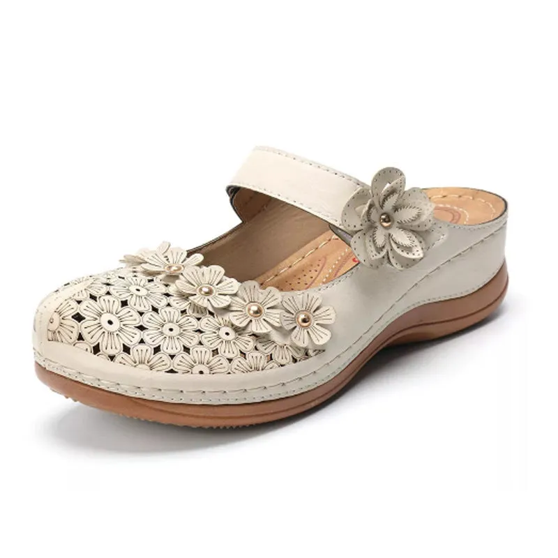 Women's Comfort Platform Elegant Flowers Sandals