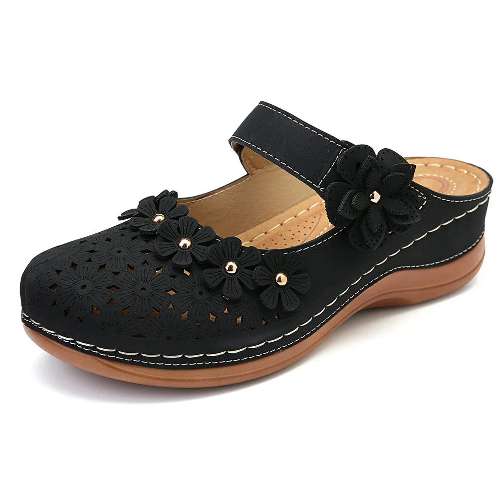 Women's Comfort Platform Elegant Flowers Sandals