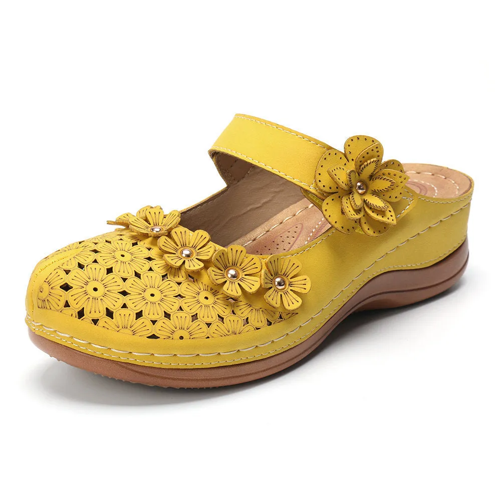 Women's Comfort Platform Elegant Flowers Sandals