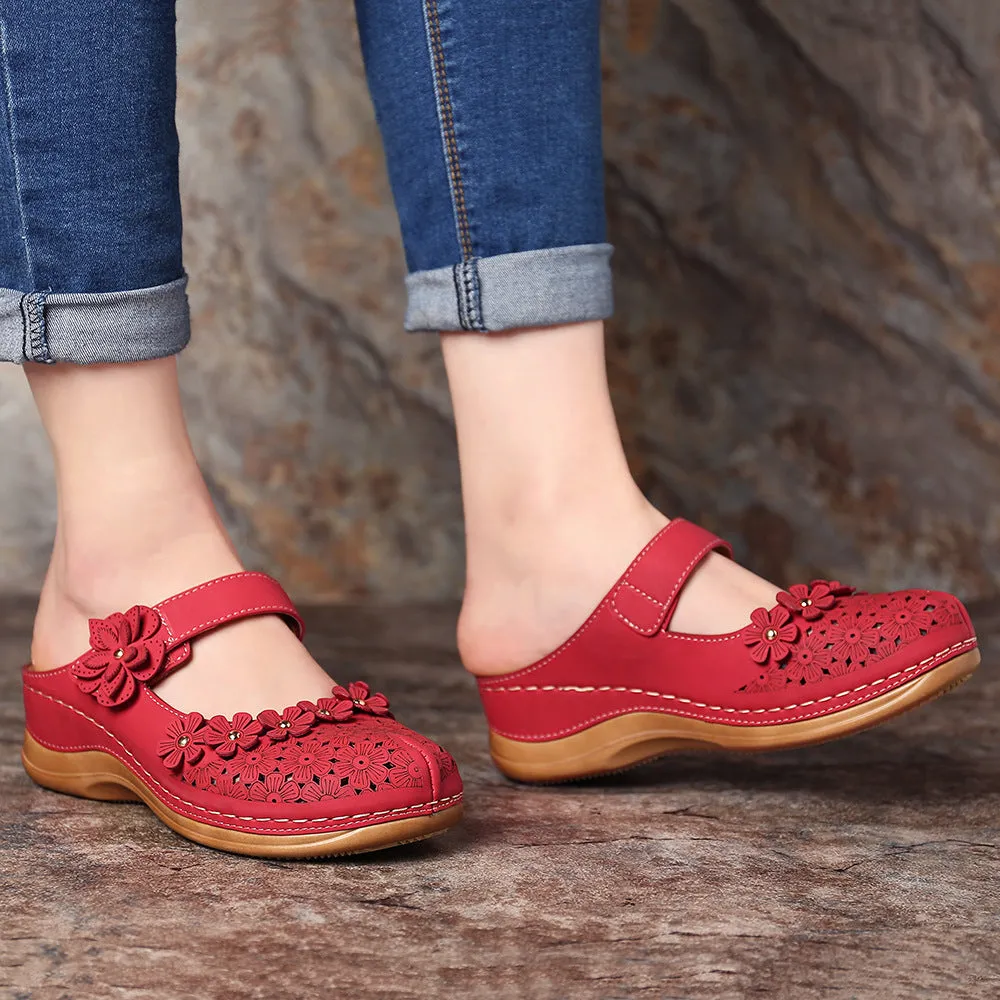 Women's Comfort Platform Elegant Flowers Sandals