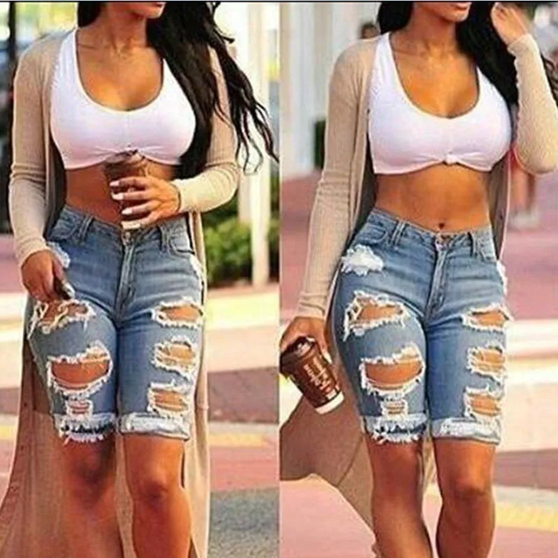 Womens High Waist Sexy Jeans Shorts
