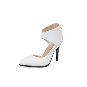 Women's Pointed Toe Zip High Heel Stiletto Sandals