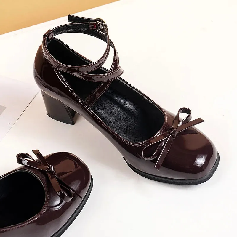 Women's Retro Cross-Tie Pumps