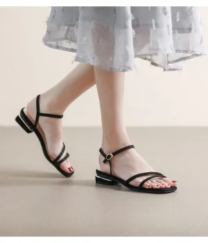Women's Simple French Strap Flat Sandals and Slippers Sandals