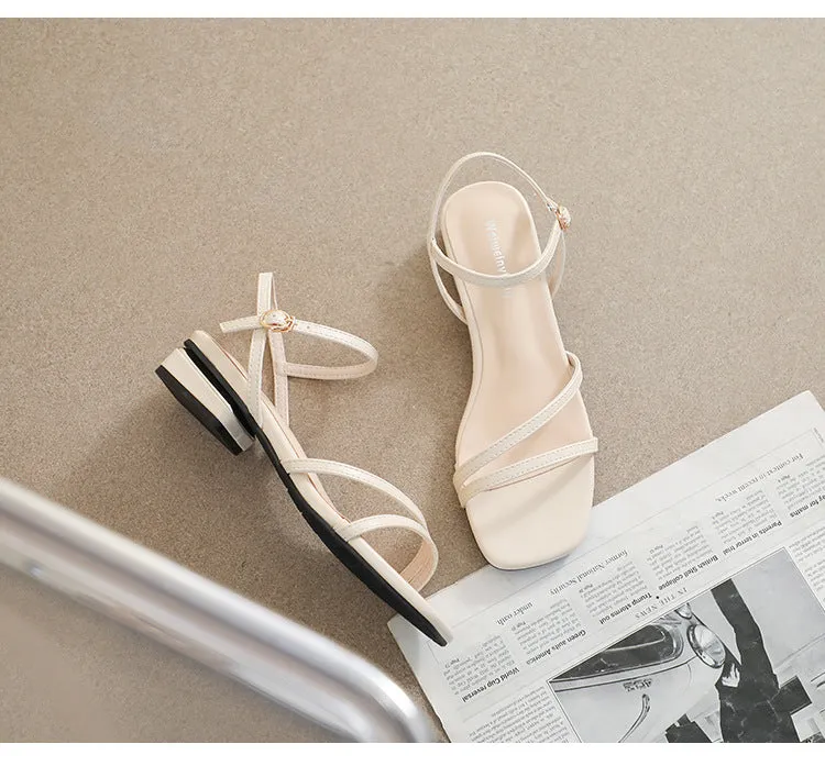 Women's Simple French Strap Flat Sandals and Slippers Sandals