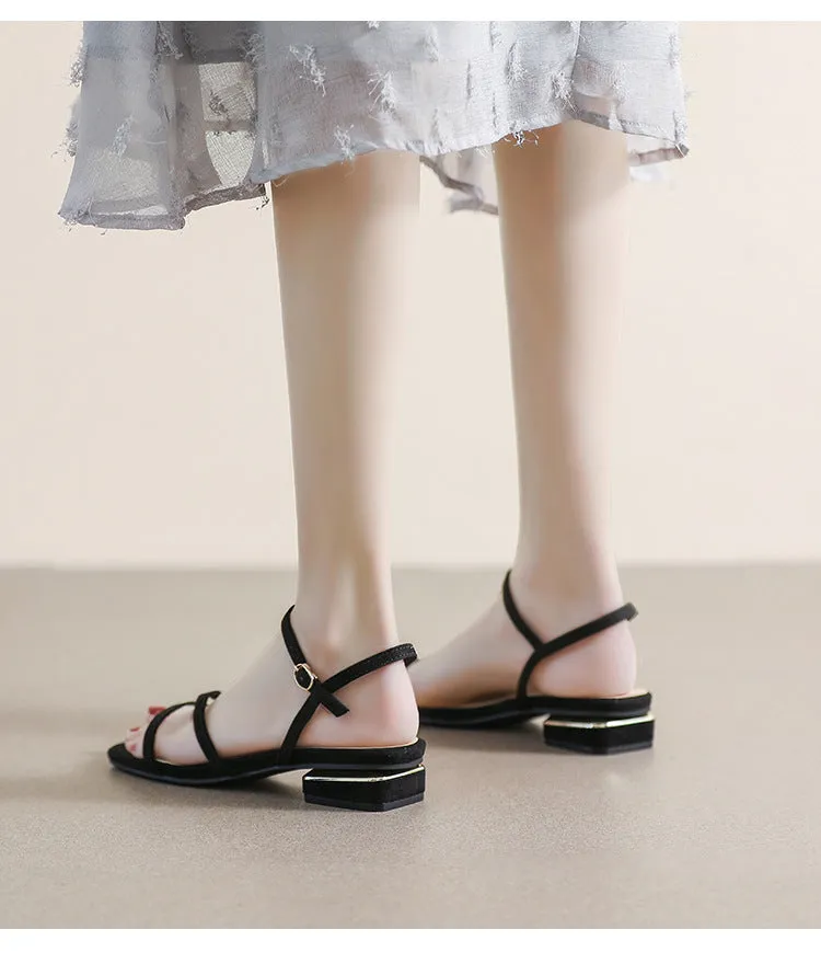 Women's Simple French Strap Flat Sandals and Slippers Sandals