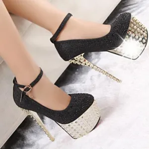 Women's Ultra High Rivet Pumps In 3 Colors!