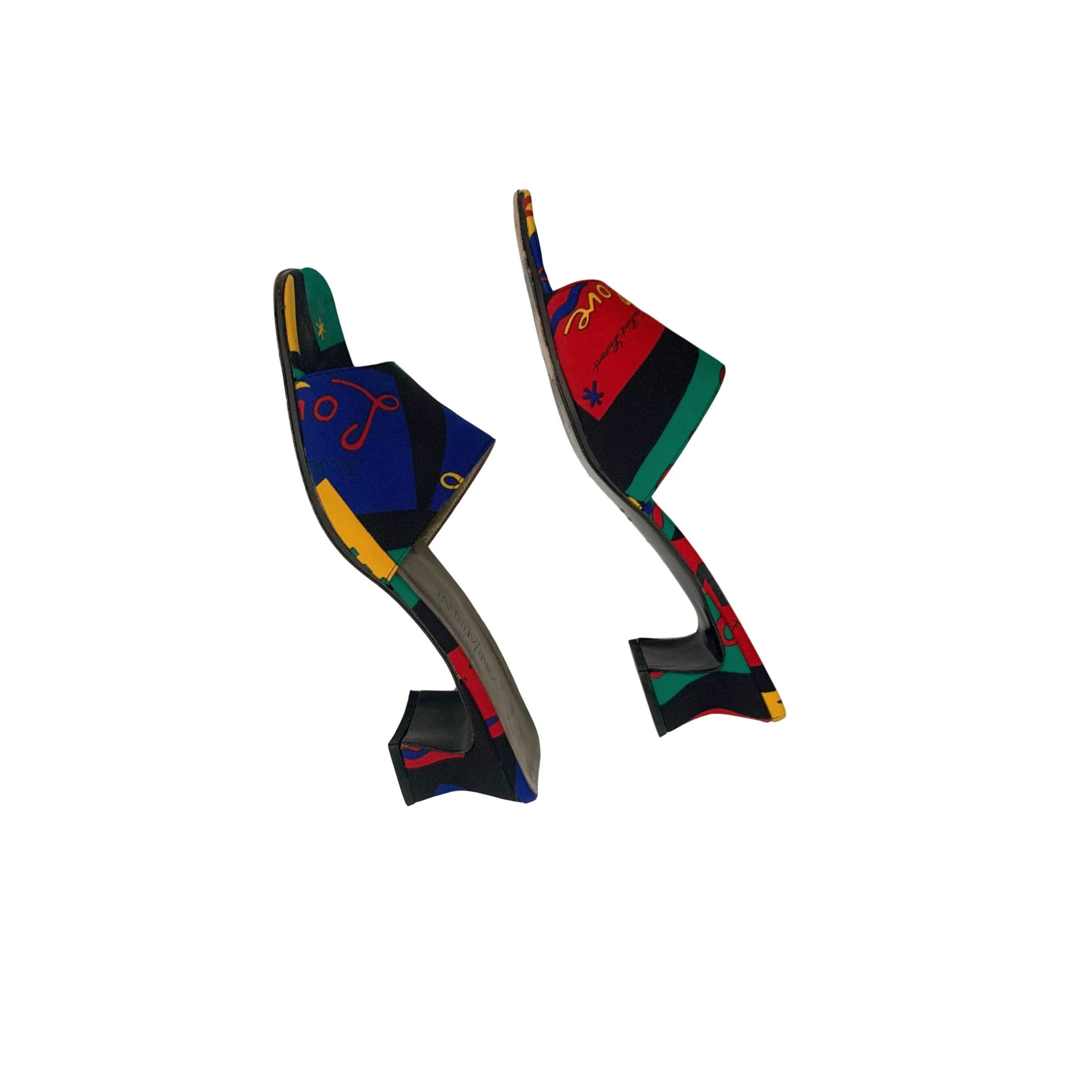 YSL Logo Satin Mod Heels