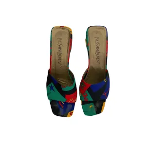 YSL Logo Satin Mod Heels