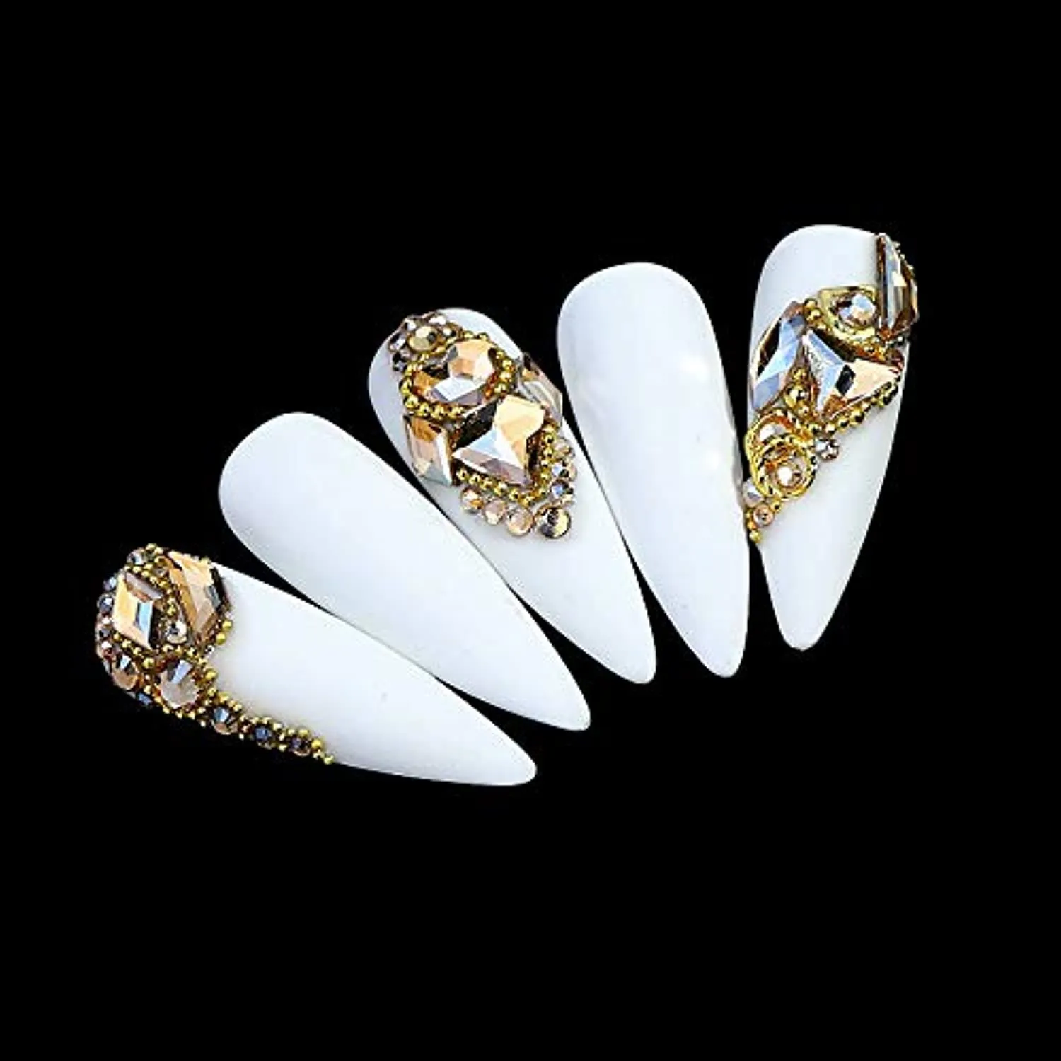 Yzzseven 12 Styles of 600 Champagne Diamonds   2500 Flat Rhinestones Mix 20 Styles Flatback Rhinestone Crystals 3D Decorations Flat Back Stones Gems Set  Tweezers   Drill Pen