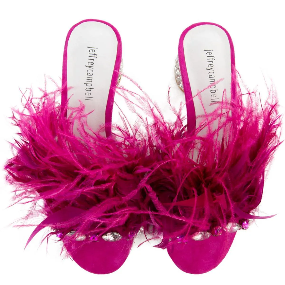 Zazu Feather/Rhinestone Heels