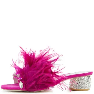 Zazu Feather/Rhinestone Heels