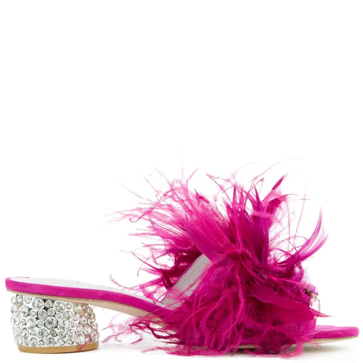 Zazu Feather/Rhinestone Heels