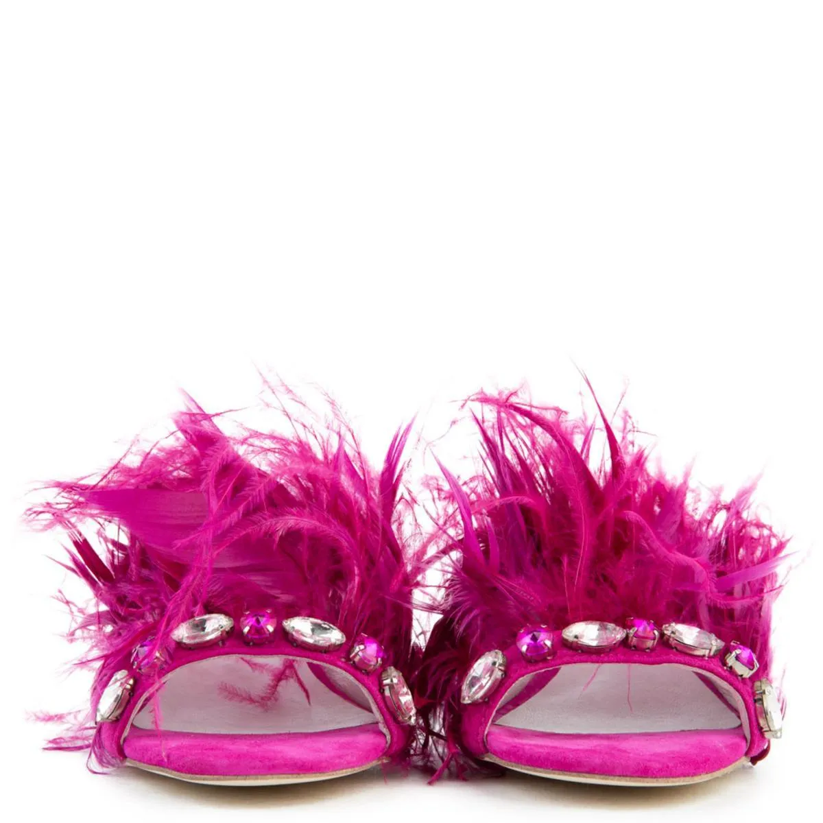 Zazu Feather/Rhinestone Heels