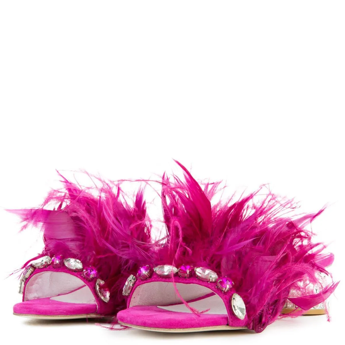 Zazu Feather/Rhinestone Heels